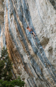 Anak Verhoeven, of Belgium, on the first ascent of Sweet Neuf (9a+/5.15a) in France. Photo: Sébastien Richard.