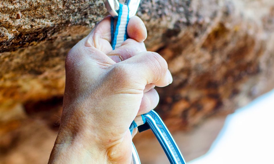 Accident Impaled by a Quickdraw Rock and Ice