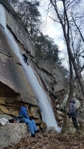 Alli Hughes climbing in Chattanooga, Tennessee. Photo: Courtesy of Allison Hughes.