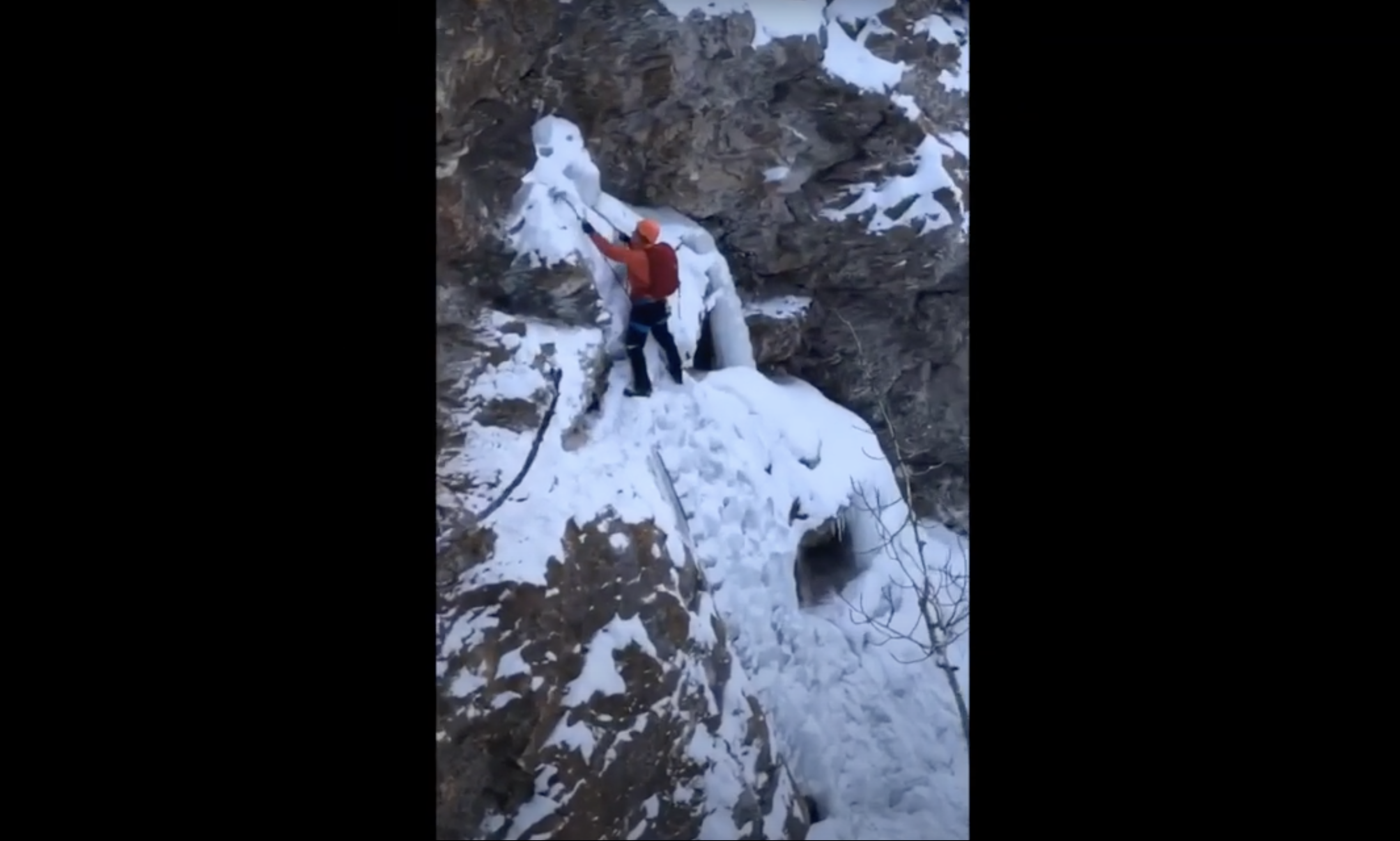 Weekend Whipper Free Solo Ice Climbing Fall Rock and Ice
