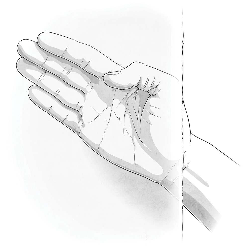 A locker cup jam, thumb in palm. A locker cup jam, thumb in palm.