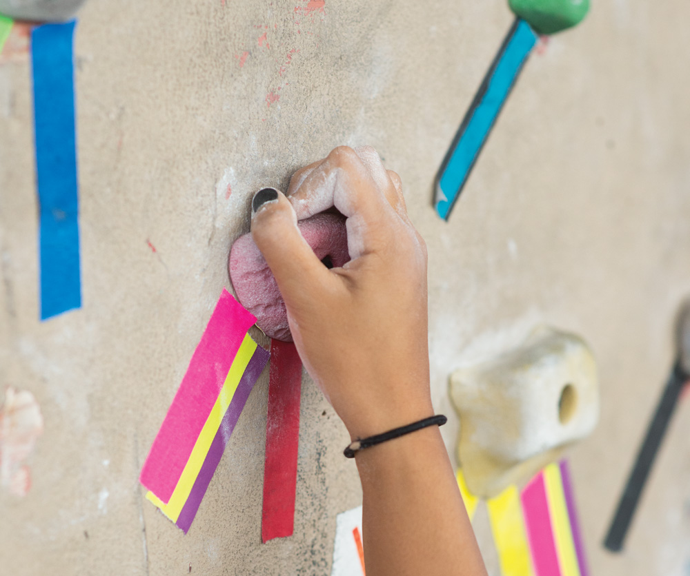 Crimping is the most powerful hand position, but stresses the fingers. Reserve it for holds you can’t latch with an open hand.
