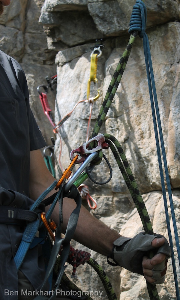 Climb Safe How to Extend a Rappel Device Rock and Ice Magazine
