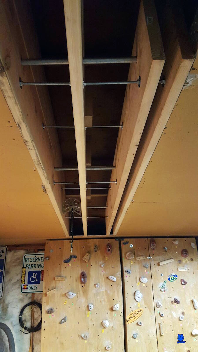 Use threaded rods, nuts and washers instead of fixed wooden spacers to create an adjustable-width crack machine. Photo: Mark Nieport.