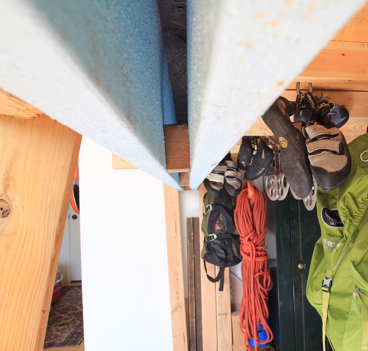 Block spacer for a hand crack (textured with paint/sand mixture). Photo: Anthony Johnson.