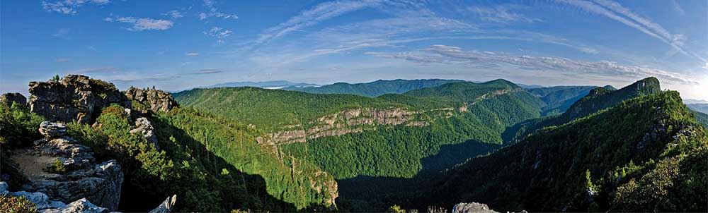 An early summer view of the Linville Gorge, North Carolina. Photo by Lynn Willis.