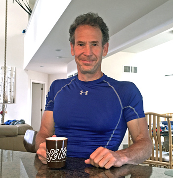 The author, at home, enjoying a pre-workout Café! Photo courtesy of Eric Hörst. The author, at home, enjoying a pre-workout Café! Photo courtesy of Eric Hörst.