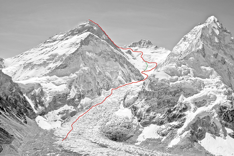 The standard route to the top of the world. Photo: Alan Arnette. The standard route to the top of the world. Photo: Alan Arnette.