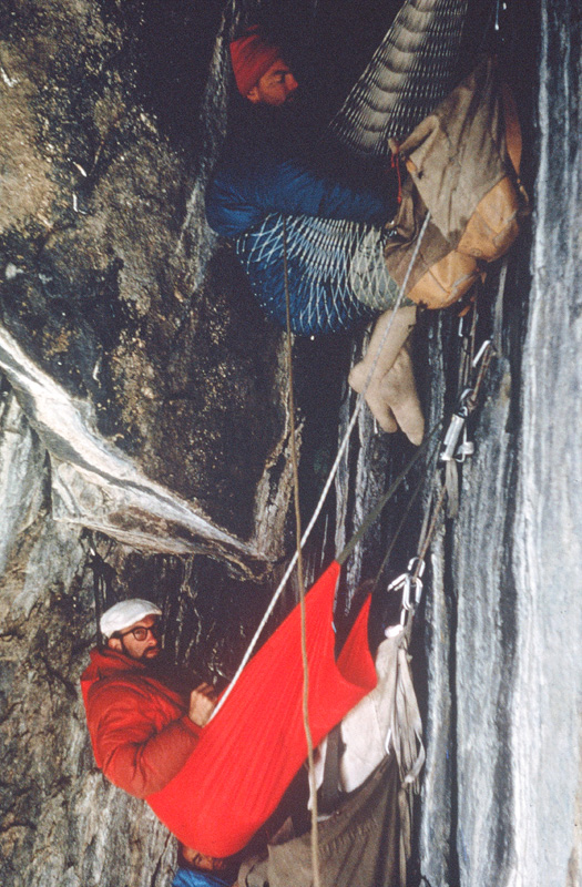Frost, Robbins and Chouinard settle in at The Black Cave. Photo: Chuck Pratt.