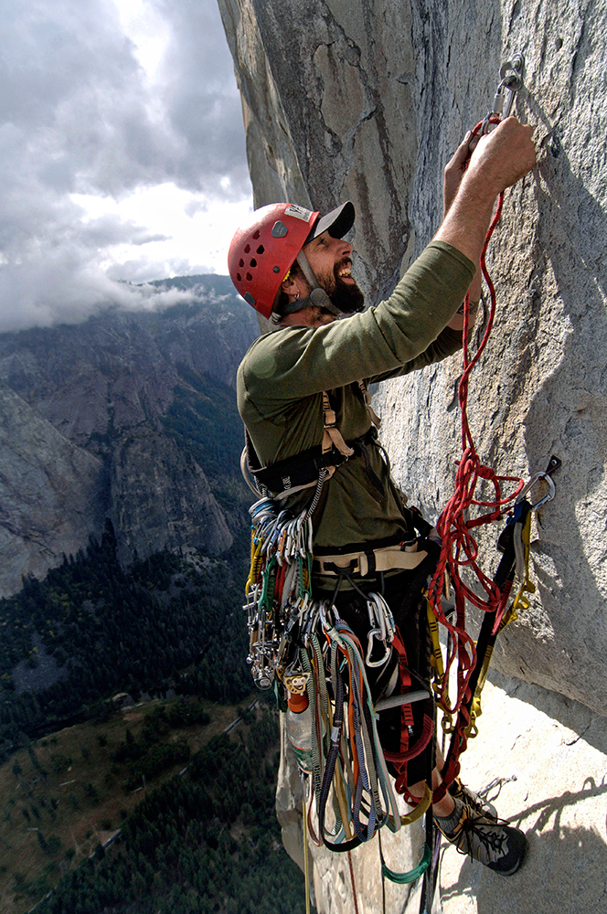 The master at work, doing his thing high on El Cap. Photo courtesy of Ammon McNeely.
