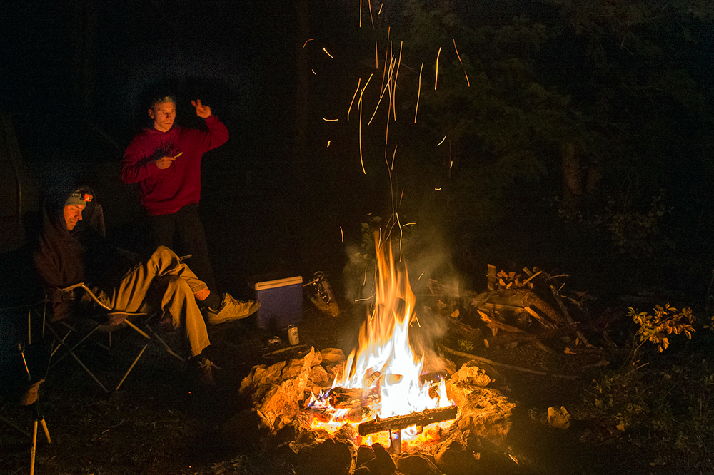 Enjoying the nightlife near Wolf Point. Photo: Caroline Treadway.